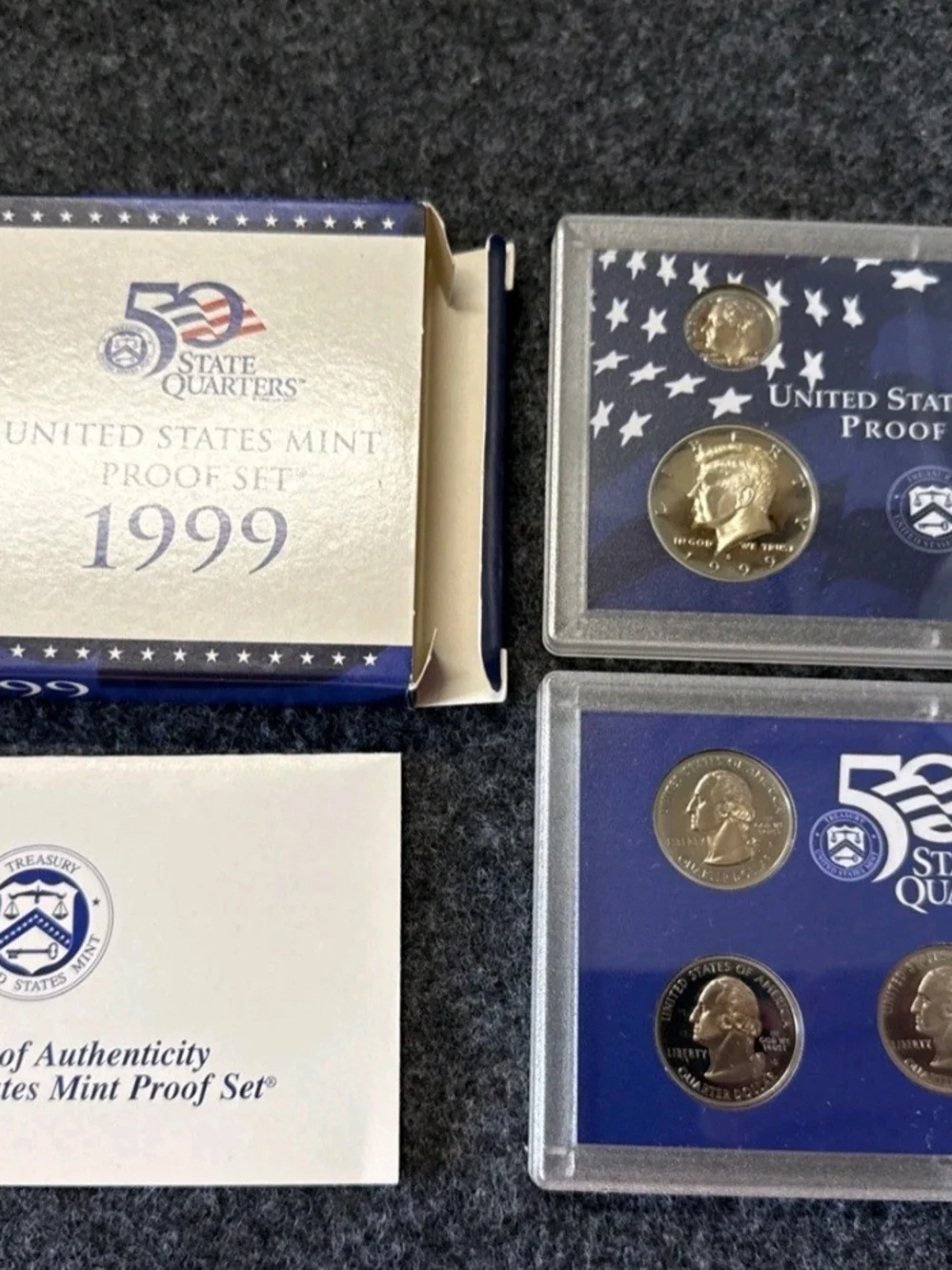 1999 Proof Set - Blue and White Packaging